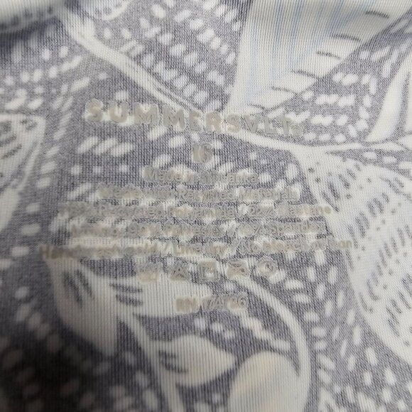 Summersalt 16 Black Blue Floral The Perfect Wrap One Piece Swimsuit Lined Cups - Picture 8 of 8